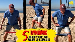 5 DYNAMIC Beach Volleyball WarmUp Exercises EVERYONE Should Do Yes YOU with the tight hips [upl. by Ennirroc]