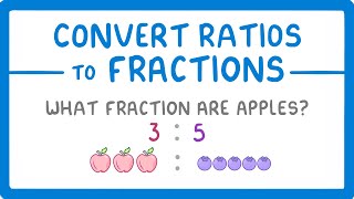 GCSE Maths  How to Convert Ratios into Fractions 83 [upl. by Aribold]