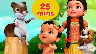 Kathbirali Squirrel Rhyme and many more Bengali Rhymes for Children Collection  Infobells [upl. by Ainatit677]