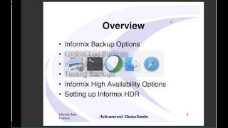 Informix Best Practices Webcast on Backup Recovery and High Availability Disaster Recovery HDR [upl. by Areid292]