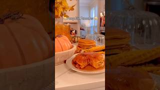 Pumpkin pancakesfallautumnrecipebreakfasthealthylifestylecookingbakingshortsfood [upl. by Tiler670]