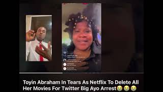 TOYIN ABRAHAM Cry Out As Netflix Set To Delete Her Movies For Arresting on Twitter Post… [upl. by Aizitel]