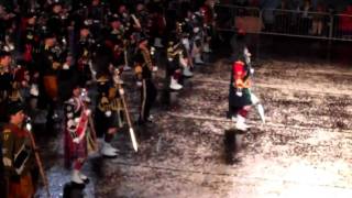 Massed Pipes amp Drums March Off The Royal Edinburgh Military Tattoo 2010 [upl. by Broddie692]