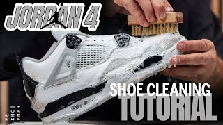 The Best Method To Clean Air Jordan 4 Black Military [upl. by Halil162]