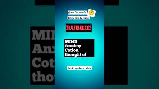 RUBRIC STUDY SERIES DAY 36 from KENT REPERTORY shorts ytshorts youtubeshorts short homeopathy [upl. by Waki]