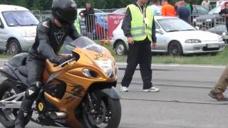 Wyścigi motocyklowe na dystansie 14 mili  FINAŁ Hayabusa Turbo vs GSXR Nitro [upl. by Ttenna]