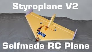 Styropor Flieger  Styroplane V2  selfmade RC Plane [upl. by Eecal397]