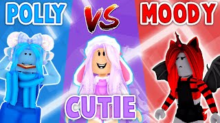 POLLY Vs CUTIE Vs MOODY In Tower Of Hell Roblox [upl. by Audrie371]