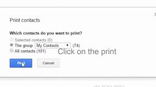 How to print out list of google contacts [upl. by Enaz697]