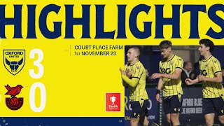 Oxford United U18s 30 Bridgwater United U18s  FA Youth Cup Highlights [upl. by Petracca]