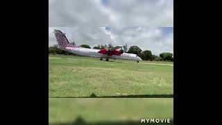 JAMBO JET Q400 TAKEOFF ROLL IN UKUNDA [upl. by Wanyen]