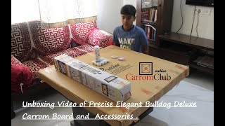 Precise Elegant Bulldog Deluxe Carrom Board Precise Stand Unboxing amp Review Best Carrom Board [upl. by Amaral]