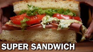 Italian Deli Focaccia Sandwich  Viral Grinder Sandwich on Homemade Focaccia Bread [upl. by Madea]