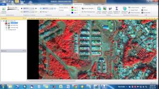 Image Fusion  Multi and pan  using ERDAS imagine [upl. by Lanfri]