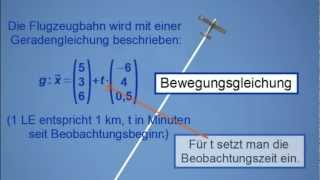 Flugzeugbewegung mit Geraden modellieren [upl. by Oranneg]