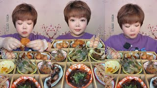 🌠🦞 Starry Seafood Delicacy Mukbang 星辰海鲜美味먹방 별이 빛나는 해산물 대접 먹방 🌠🦞 먹방 mukbang 美食 [upl. by Laehpar]