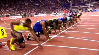 Usain Bolt battu par Justin Gatlin  Meeting Rome 2013 [upl. by Lyram]