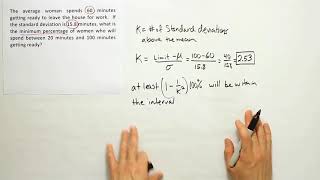 An example of using Chebyshevs theorem [upl. by Aicil]