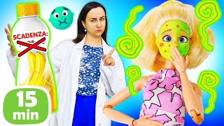 Compilation dei giochi del dottore per bambini con la dottoressa Ahia Giochi con le bambole Barbie [upl. by Kostival]