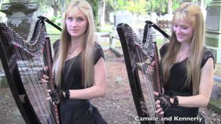 PAINT IT BLACK The ROLLING STONES Harp Twins  Electric Harp Rock [upl. by Nadabb]