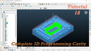 Autodesk Powormill Delcom 2017 3D Programming Cavity CompleteTutorial [upl. by Eyllek]