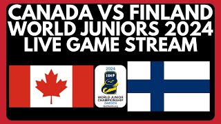 🔴 CANADA vs FINLAND World Juniors 2024 LIVE  IIHF World Juniors Tournament Hockey Game Stream [upl. by Tevis338]