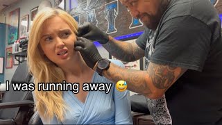 Getting Pierced with my Bestie  Daith Piercing Experience [upl. by Shuping]