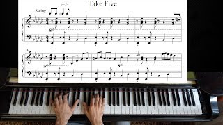 Dave Brubeck  Take Five  Piano Tutorial [upl. by Llertnac]