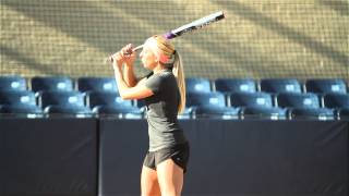 Softball Hitting Tips Batters Box Routine  Amanda Scarborough [upl. by Irehj]