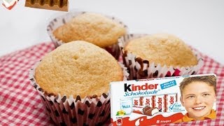 Muffin al cioccolato Kinder  La ricetta [upl. by Adele]