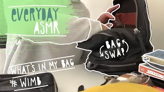 Everyday ASMR  what’s in my bag  bag swap  bag organisation  downsizing bag ASMR whatsinmybag [upl. by Kyte]