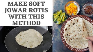 Jowar Roti Recipe  how to make soft jowar roti [upl. by Loraine]