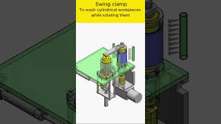 Swing Clamp 3dprinting machine mechanism mechanicalmechanism mechanicaldesign cad solidworks [upl. by Kcub]