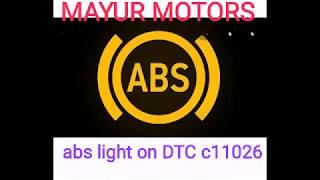 ABS light onDTC c1026 Ho to diagnostic ABSABS wheel speed sensor diagnosticABS wheel sensor check [upl. by Reeher]