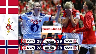 Denmark Vs Norway Handball Highlights Semifinal Womens world cup 2023 [upl. by Enimassej]