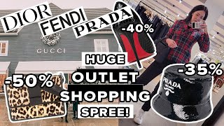 VLOG HUGE BICESTER VILLAGE DESIGNER OUTLET SPREE 50 OFF IN DIOR AD [upl. by Oigimer]