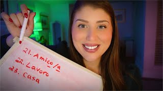 ASMR  Learn Italian Useful Words 🇮🇹 Writing Sounds [upl. by Washington587]