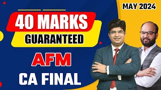 40 Marks Guaranteed in AFM CA Final Nov 24  Important Topics CA Final AFM  AFM Important Chapters [upl. by Ahsiened]