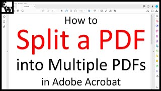 How to Split a PDF into Multiple PDFs in Adobe Acrobat Older Interface [upl. by Arin973]