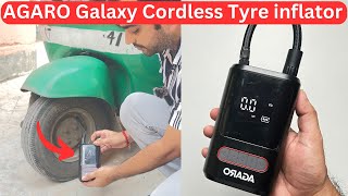 AGARO Galaxy Cordless Tyre inflator  Best Portable Tyre Inflator [upl. by Ellard]