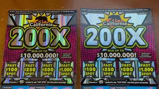 CA Lottery Scratchers 200X BacktoBack Winners MULTIPLIER [upl. by Nivonod607]