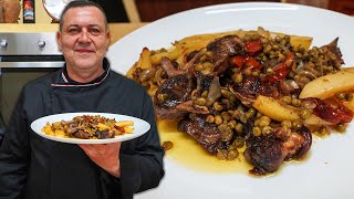 AGNELLO al FORNO CON PATATE E PISELLI  Ricetta per PASQUA [upl. by Noyahs560]