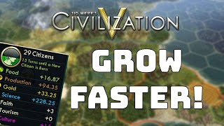 Civilization 5 Tutorial  Citizen Specialist and City Management Guide  How to Grow Cities Faster [upl. by Nereus]