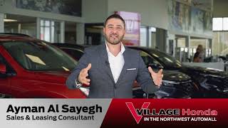 Meet Ayman Al Sayegh Sales amp Leasing Consultant at Village Honda in Calgary Alberta [upl. by Asilenna]