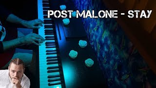 Post Malone  Stay  piano cover with tutorial link [upl. by Nylorahs]