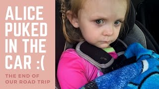 Alice Puked in the Car  Kid Gets Car Sick [upl. by Euphemie]