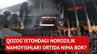 Qozog‘iston bo‘ylab boshlangan norozilik namoyishlari ortida nima bor [upl. by Kcired]