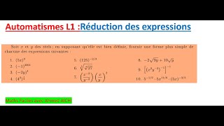 Automatismes mathématiques pour bien commencer L1 [upl. by Eiblehs]