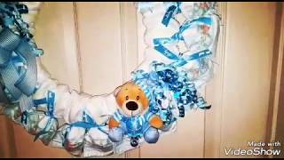 Baby boy diaper wreath [upl. by Salangia]