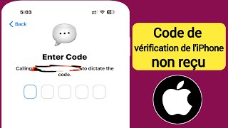 Comment réparer le code de vérification qui nest pas reçu sur iPhone [upl. by Satterfield276]